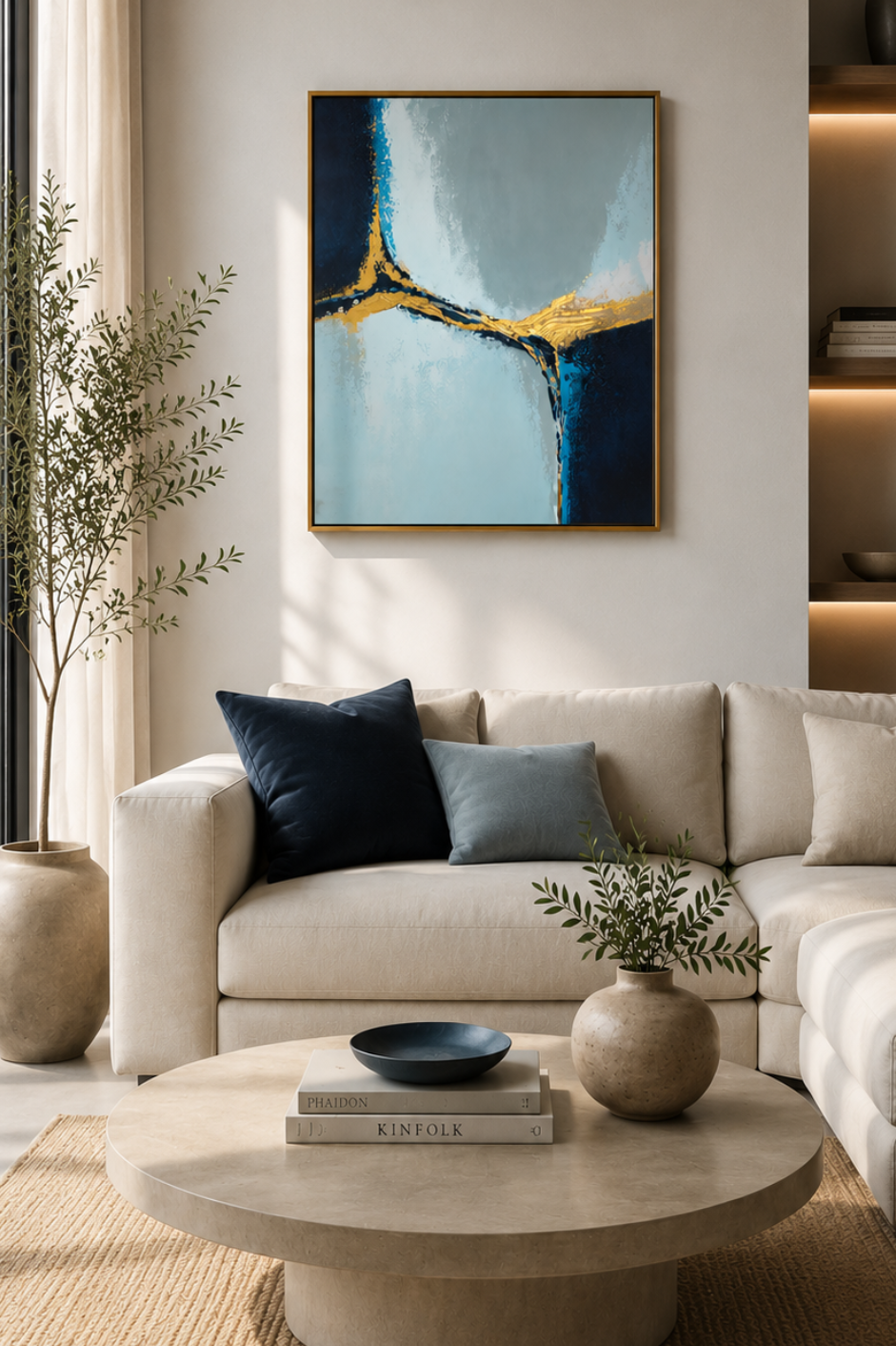 Azul con dorado
