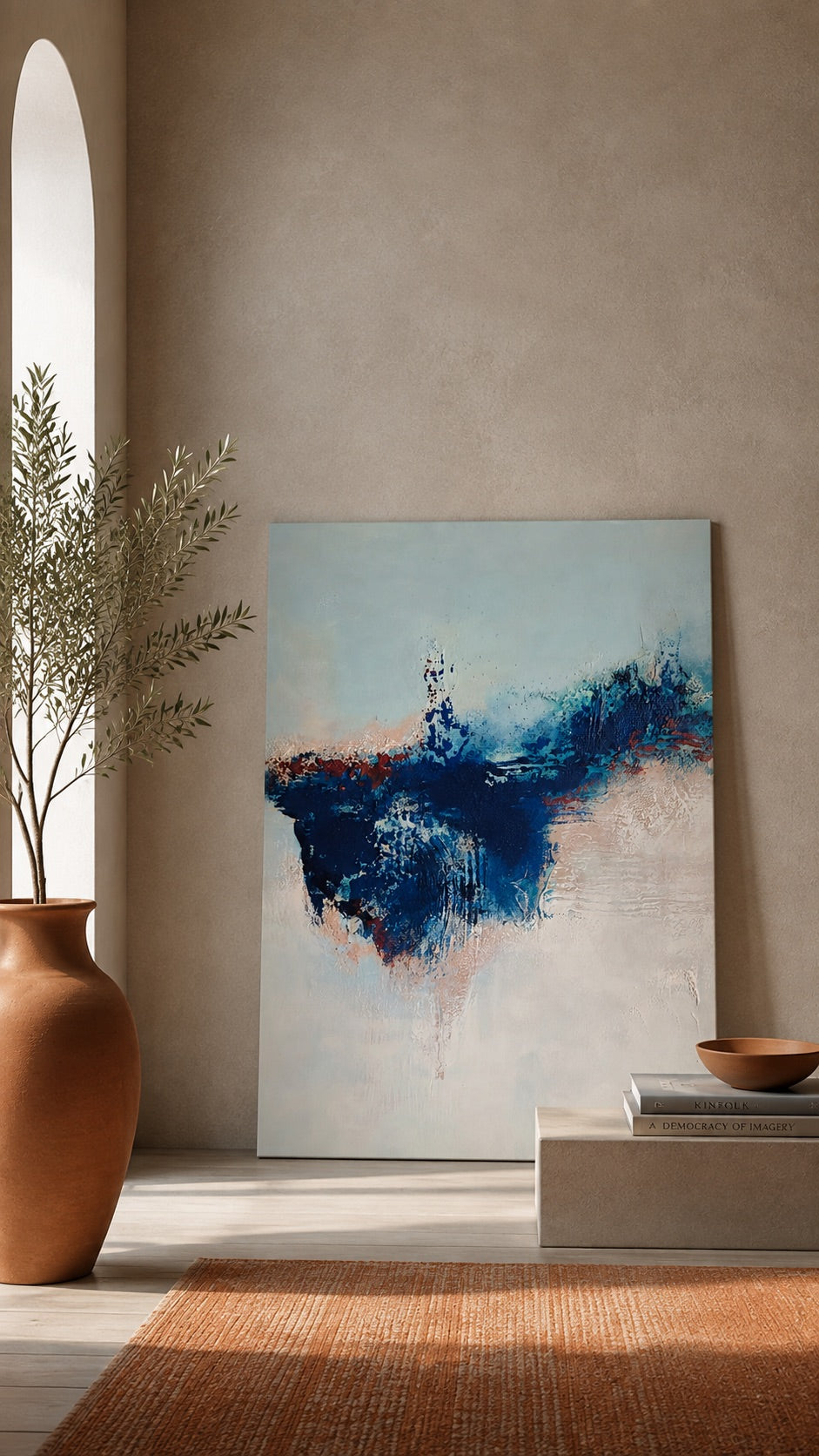 El azul dentro