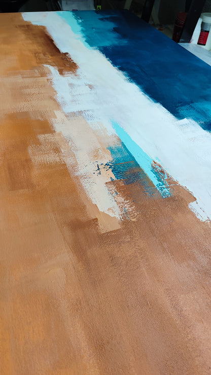 Proceso de la pintura del cuadro